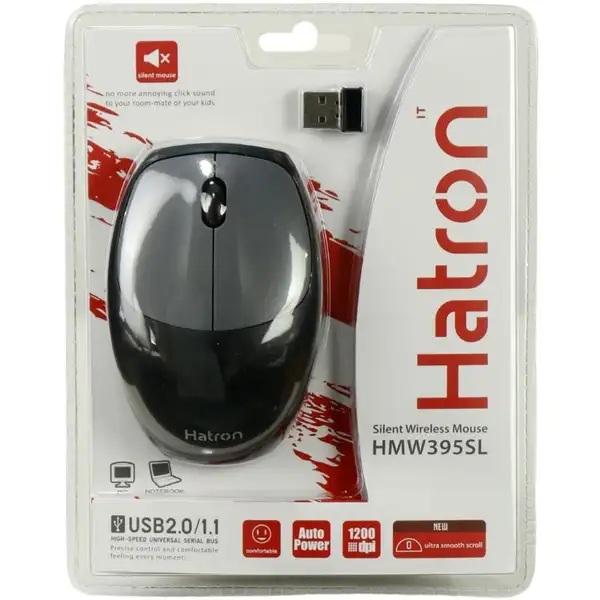 مآوس  بی سیم هاترون  HMW395SL BLACK